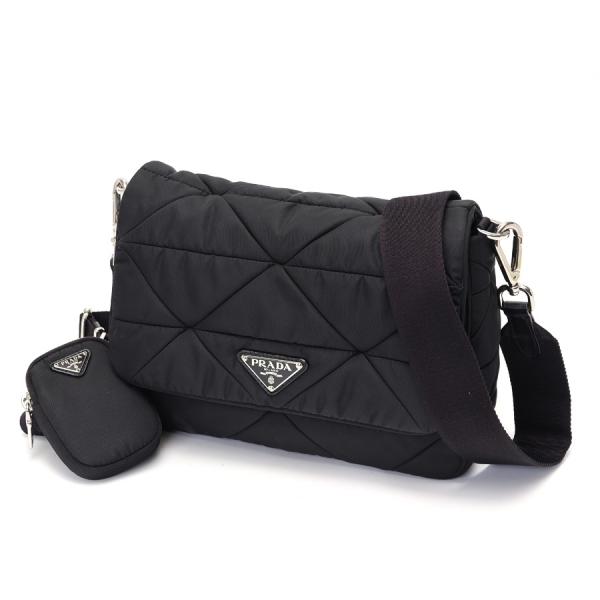 PRADA ブラック ショルダーバッグ プラダ ショルダーバッグ レディース ミディアムレザートート
