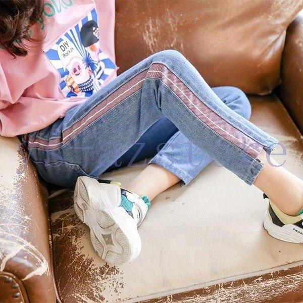 韓国子供服 女の子 デニムパンツ110/120/130/140/150/160cm ダメージ