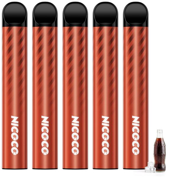 電子タバコ 使い捨て VAPE コ―ラ 7500回吸引可能 5本入 大容量 持ち運びシーシャ 水蒸気たばこ 禁煙 パイポ コスパ タールニコチンなし 爆煙 ベイプ JO5MINI4型