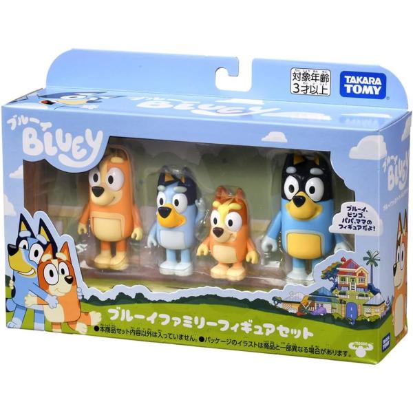 ブルーイ ファミリーフィギュアセットアニメ「ブルーイ」の商品が登場!ブルーイ、ビンゴ、パパ、ママのフィギュアのセットです。フィギュアは、手を動かしたり、座らせることができます。別売りの「かぐがいっぱい!2かいだて!ブルーイファミリーのおうち...