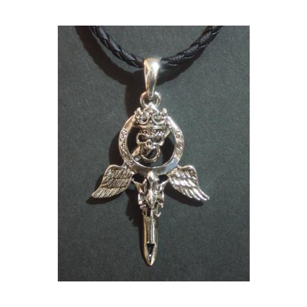 メール便可 ドクロウイングチョーカー 編み紐チョーカー メンズ