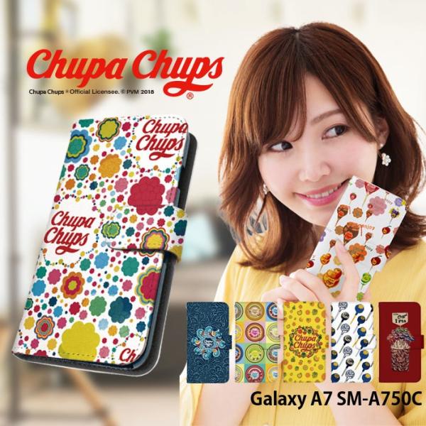 Galaxy A7 SM-A750C �P�[�X �蒠�^ �X�}�z�P�[�X �M�����N�V�[a7 galaxya7 sma750c �J�o�[ �g�� �f�U�C�� Chupa Chups �`���b�p�`���v�X