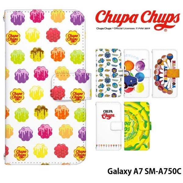 Galaxy A7 SM-A750C �P�[�X �蒠�^ �X�}�z�P�[�X �M�����N�V�[a7 galaxya7 sma750c �J�o�[ �g�� �f�U�C�� Chupa Chups �`���b�p�`���v�X