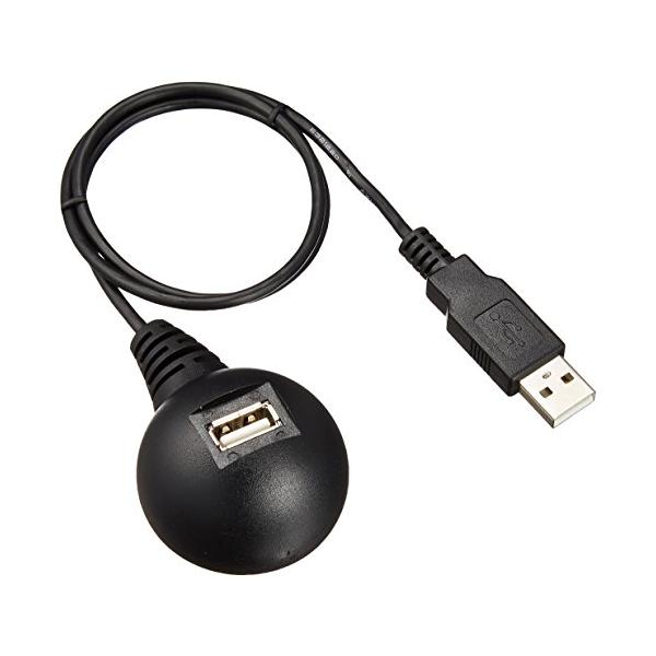 他サイト： バッファロー BUFFALO USB延長ケーブル 2.0対応 スタンド付 0.5m ブラック BSUC05EDBKの商品画像