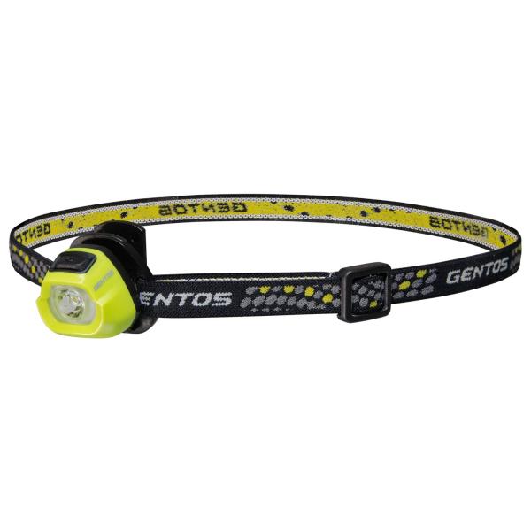 GENTOSジェントス LED ヘッドライト 小型 軽量32g 電池式CR2032 20ルーメン HC-24YG 登山 釣り イエロー グリーン