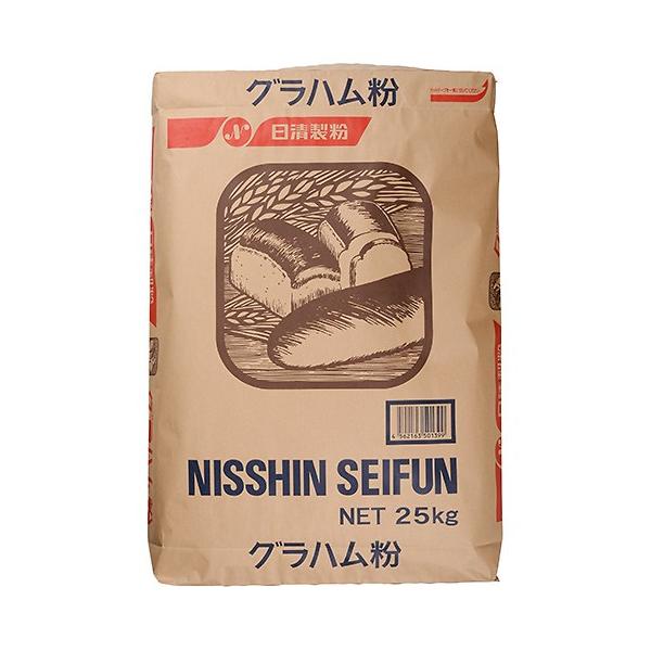 *この商品は業務用です。25kg　クラフト紙袋入蛋白13.5±1.0％　灰分1.5±0.3％グラハム粉は小麦を丸ごと挽いた粉です。