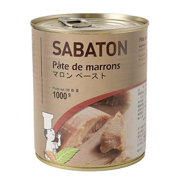 *この商品は業務用です。缶入　マロンをペースト状にし、バニラ、砂糖を加えたもの。泡立てた生クリームと合せてモンブランに。