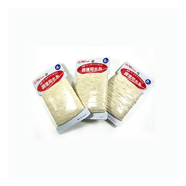 4号：約0.8mm×100m6号：約1.0mm×100m8号：約1.2mm×100m焼豚、ロールキャベツなどに。