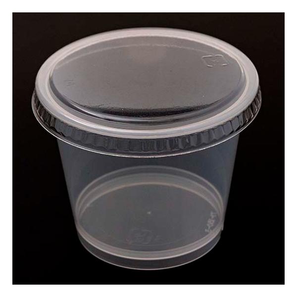 * プラスチックプリンカップ130mlふた付 50個