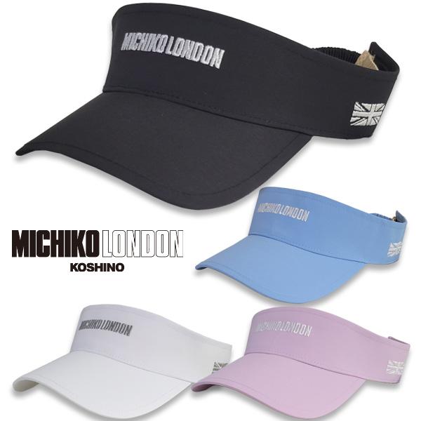ロゴ入りリボン付きのサンバイザー。日よけとしてはもちろん、おしゃれも楽しめるアイテム。●MICHIKO LONDON ミチコロンドン リボン付きサンバイザー●品番：MLG2S-13●本体価格￥4,000+税●サイズ： フリー（55-57cm...