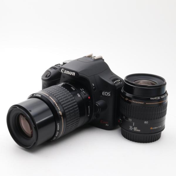 CANONレンズカメラお得セット 中古 美品 Canon EOS X3 ダブルズームセット 一眼レフ カメラ