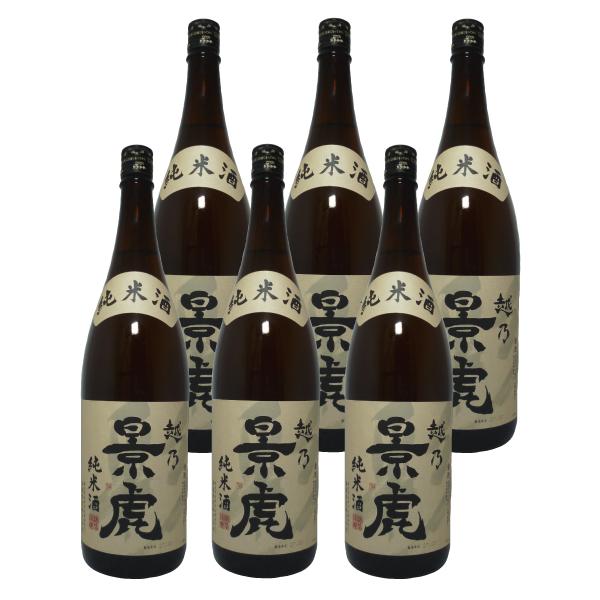越乃景虎6本セット　1800ml 芋焼酎 日本酒 越乃景虎 純米 1.8L 6本セット 送料無料 : お酒
