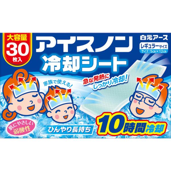 100枚Lサイズ冷却シート アイスノン 冷却シート 30枚（3枚×10包） : Tomods&AMERICAN PHARMACY