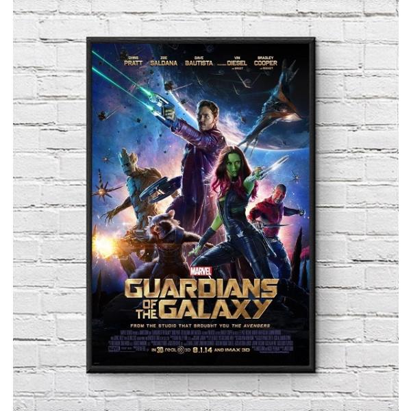 ガーディアンズオブギャラクシー 映画ポスター Guardians of the Galaxy US版 黒フレーム付き A3サイズ mi1