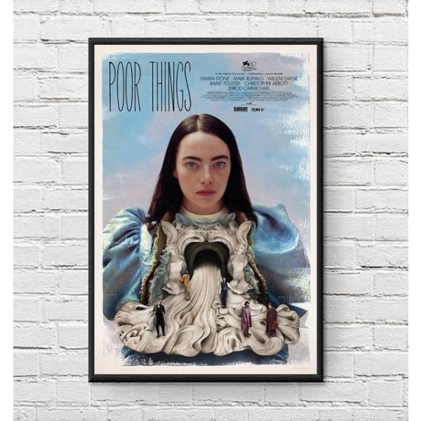哀れなるものたち 映画ポスター Poor Things US版 黒フレーム付き A3 