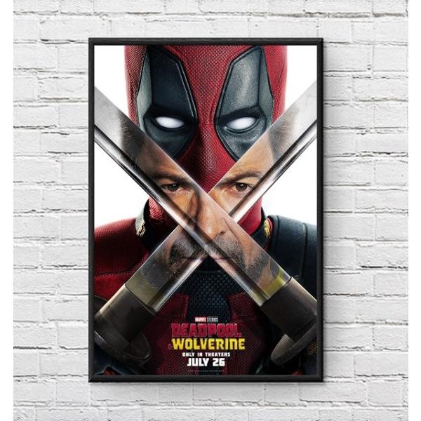 デッドプール & ウルヴァリン 映画ポスター US版 黒フレーム付き A3
