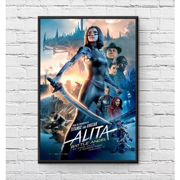 アリータ：バトル・エンジェル　USオリジナルポスター アリータ バトルエンジェル 映画ポスター US版 黒フレーム付き