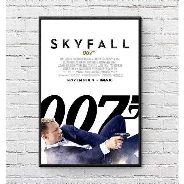 映画ポスター 007 スカイフォール US版 黒フレーム付き A3サイズ mi1