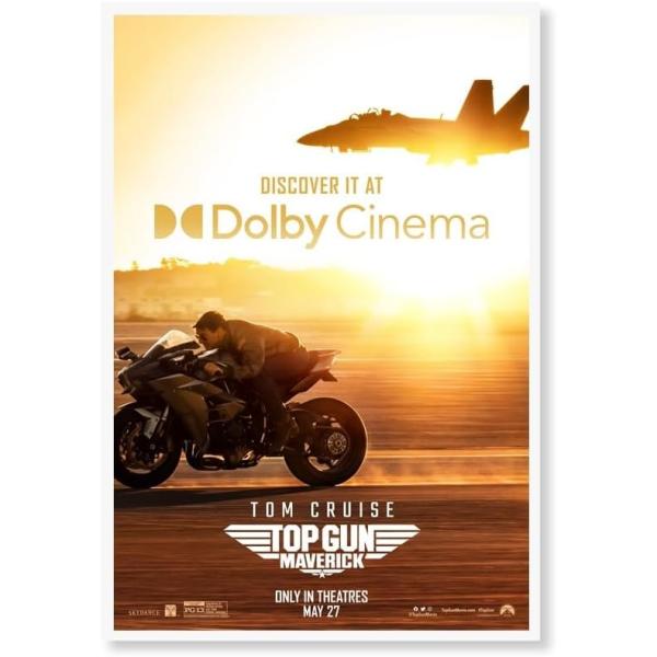 トップガン マーヴェリック 映画ポスター Top Gun Maverick US版 白フレーム付き A3サイズ mi5