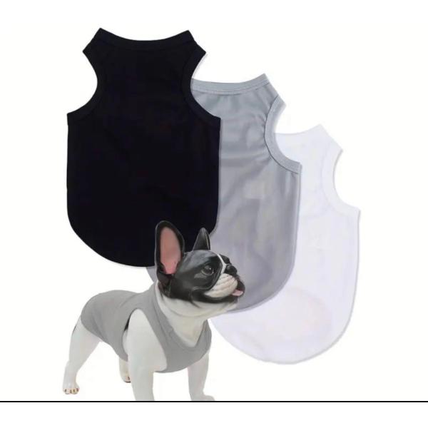　ペット　犬　服　黒、グレー、白、グレー、黒！L 夏用！通気性抜群！