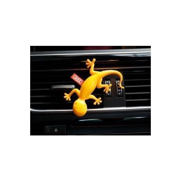 アウディ 純正 ゲッコー エアフレッシュナー gecko 芳香剤 黄色 イエロー Audi エアーフレッシュナー quattro A1 A3 A4 A5 A6 