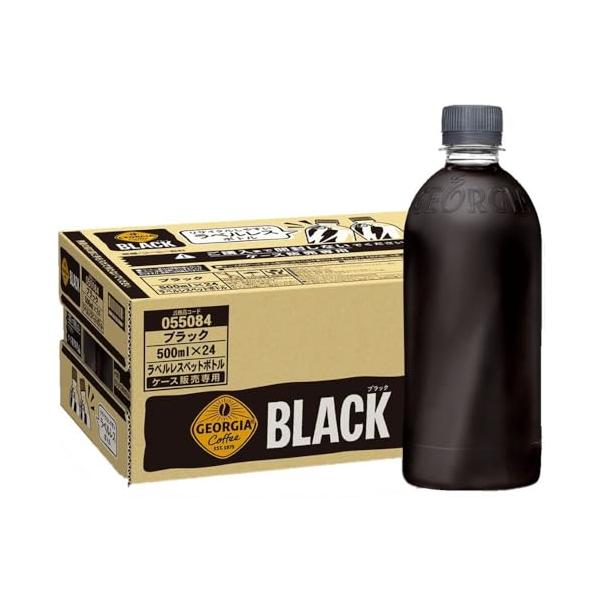コカ・コーラ ジョージア ブラック ラベルレス 500mlPET ×24本