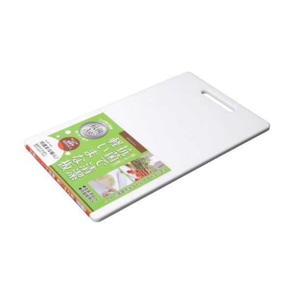 抗菌で清潔。軽いまな板。刃あたりが良く、包丁の刃を傷めにくい。銀イオンの抗菌加工が施してあります。塩素漂白、両面使用ができます。■製品スペックサイズ：約37×22×1cm(横幅×奥行×高さ)重さ：約715g耐熱温度：70度材質：ポリエチレン...