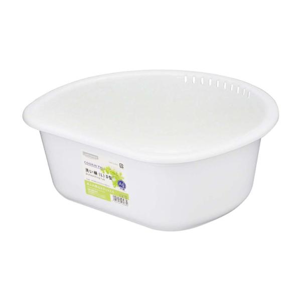 D型なので流し台にフィットしやすい形です。大人数にも対応できる大きめサイズ。箸などがあふれて落ちにくいオーバーフロー防止のスリットが付いています。抗菌加工が施されています。■製品スペックサイズ：約36×33×14.3cm(横幅×奥行×高さ)...