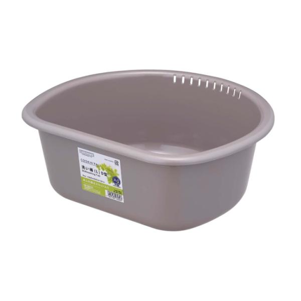 D型なので流し台にフィットしやすい形です。大人数にも対応できる大きめサイズ。箸などがあふれて落ちにくいオーバーフロー防止のスリットが付いています。抗菌加工が施されています。■製品スペックサイズ：約36×33×14.3cm(横幅×奥行×高さ)...