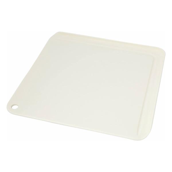 使い勝手の良いサイズのカッティングボードです。薬味おろしの機能と食材から出る水分を受け流す溝付きです。食材のこぼれ落ちを防ぐフードストッパー付。抗菌加工がされています。■製品スペックサイズ：約22×22×0.4cm材質：ポリプロピレン日本製...