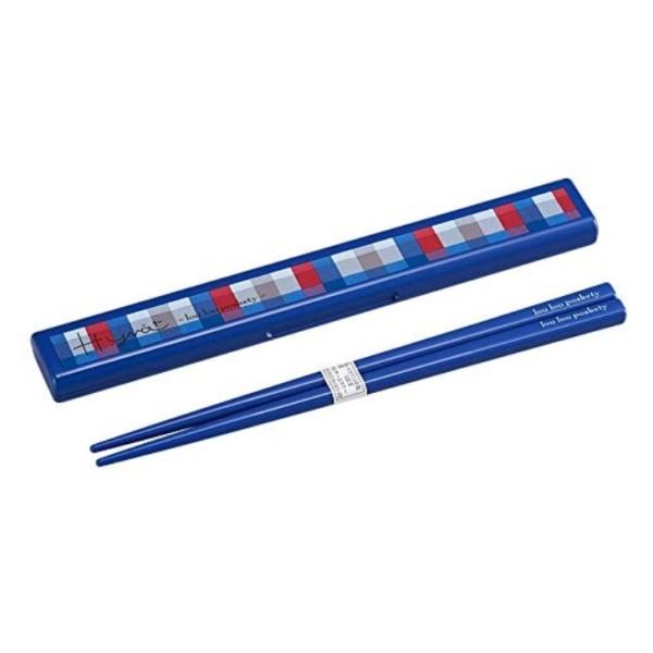 ※本商品は新品・未使用品ですがパッケージに擦り傷等がある場合がございます。製品は問題ございませんので、ご了承ください。チェック柄の箸箱と箸セットです。箸のサイズは19.5cmです。食器洗浄機・乾燥機の使用ができます。■製品スペックサイズ：約...
