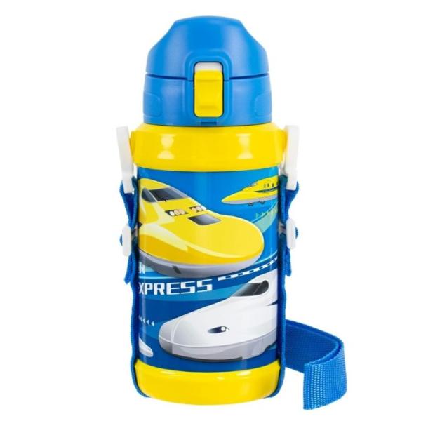 OSK（オーエスケー） 新幹線 水筒 600ml 保冷専用 ブルー 直飲み