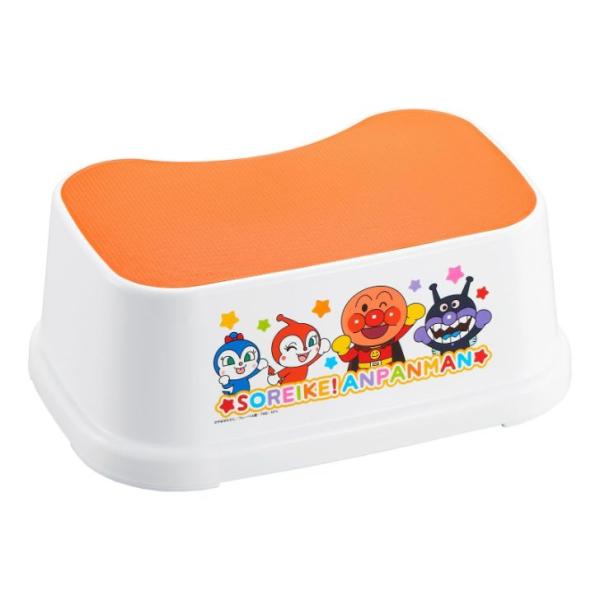 アンパンマンの湯おけ洗面台やトイレトレーニングに活躍する、アンパンマンの子供用踏み台。底面の足ゴム（滑り止め）でしっかり安定。軽くて持ち運びやすく、日常使いに最適。清潔感のあるホワイトでお部屋になじみます。【製品仕様】サイズ：約34.4×2...