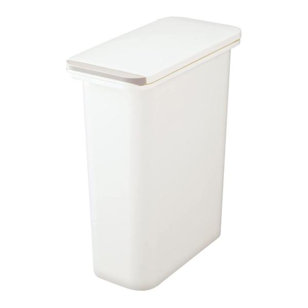 他サイト： リス 開けても防臭ペール 20SN ホワイト 21L 日本製 スリム ゴミ箱 ダストボックス 防臭 中フタ フタ付 H&amp;H (同梱不可)の商品画像