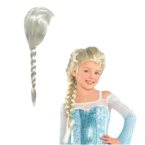 子供用　エルサウィッグ プリンセスウィッグ かつら 雪の女王風 コスチューム用小物 ロング アニメ ハロウィン クリスマス パーティー 演劇衣装