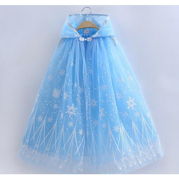 子供 プリンセスマント フード付き 仮装 お姫様ごっこコスチューム 誕生日プレゼント クリスマス パーティー ハロウィーン エルサ仮装　雪の結晶