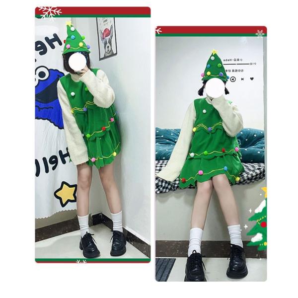 クリスマス　ツリー　ワンピース　コスチューム キッズ　レディース　 サンタ コスチューム　クリスマス衣装・ 子供用サンタクロース衣装 写真撮影