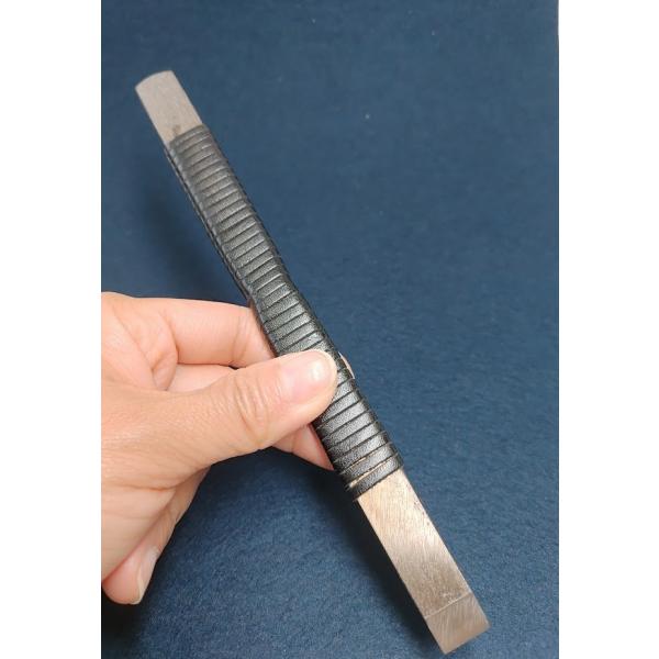 【革巻平印刀12ｍｍ】１本 単品 刃幅12mm 箱なし 印刀  彫刻刀 篆刻刀  オリジナル印鑑