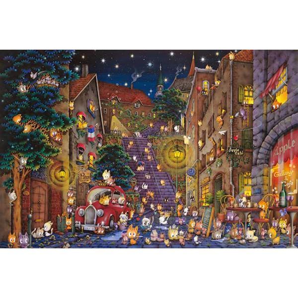 猫奈良町の靴下画廊　芳岡ひでき ジグソーパズル　1000ピース 新品未開封 猫奈良町の靴下画廊 芳岡ひでき ジグソーパズル 1000ピース 新品