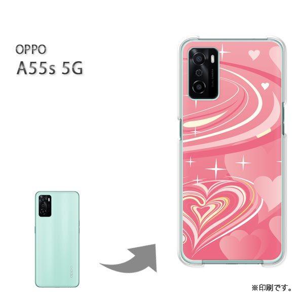 OPPO A55s 5G �J�o�[ �n�[�h�P�[�X �f�U�C�� �n�[�g�E�L���L��(�s���N)/a55s-pc-new0609