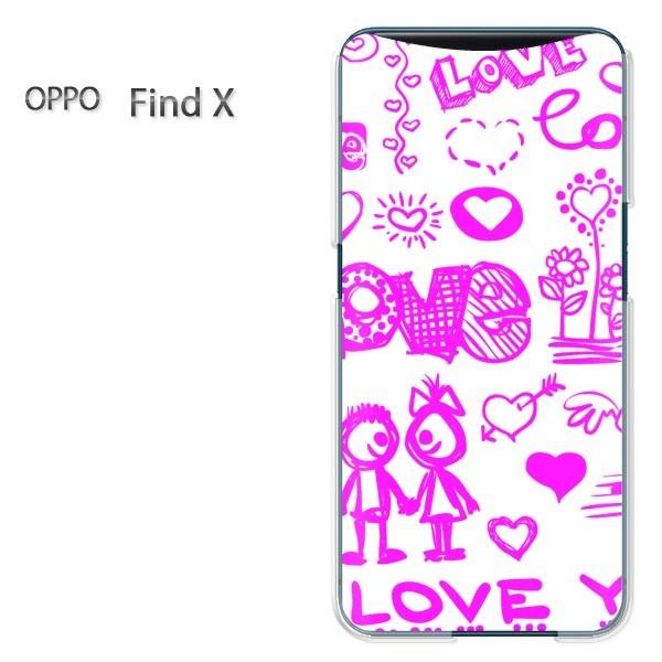 ���� FindX �P�[�X �J�o�[ OPPO Find X  �V���v���ELOVE(�s���N)/findx-pc-ne075
