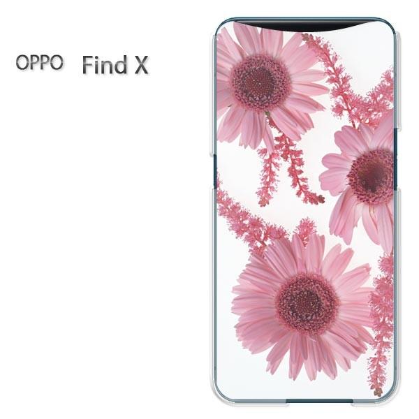 FindX ケース カバー OPPO Find X ゆうパケ送料無料 花・ガーベラ(ピンク)/findx-pc-new1066