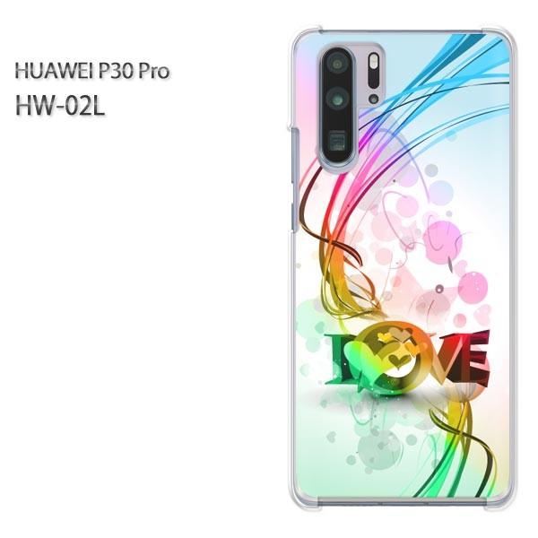 P30 Pro �P�[�X �J�o�[ HW-02L HUAWEI �f�U�C�� �䂤�p�P���������n�[�g�ELOVE(�s���N)/hw02l-pc-new0580