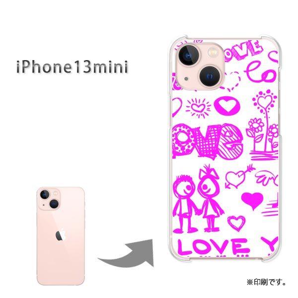  iPhone13mini Jo[ n[hP[X fUC n[gELOVE(sN)/i13mini-pc-new0558