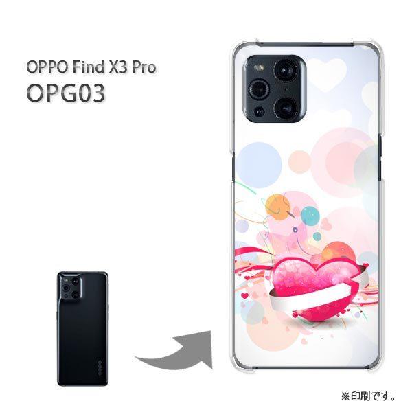 OPPO FindX3 Pro �P�[�X �J�o�[ �n�[�h�P�[�X �f�U�C�� �n�[�g(���E�s���N)/opg03-pc-new0552