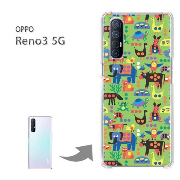 Reno3 5G �P�[�X OPPO Reno3 5g �I�b�| ���m �n�[�h�P�[�X �f�U�C�� ����(�O���[��)/reno35g-pc-new0993