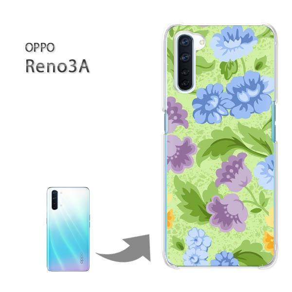 OPPO Reno3A �I�b�| ���m3A �n�[�h�P�[�X �f�U�C�� ��(�O���[���E�u���[)/reno3a-pc-new0085