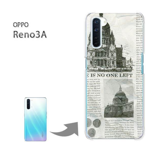 OPPO Reno3A �I�b�| ���m3A �n�[�h�P�[�X �f�U�C�� �V���v���E�j���[�X�y�[�p�[(�O���[)/reno3a-pc-new1878