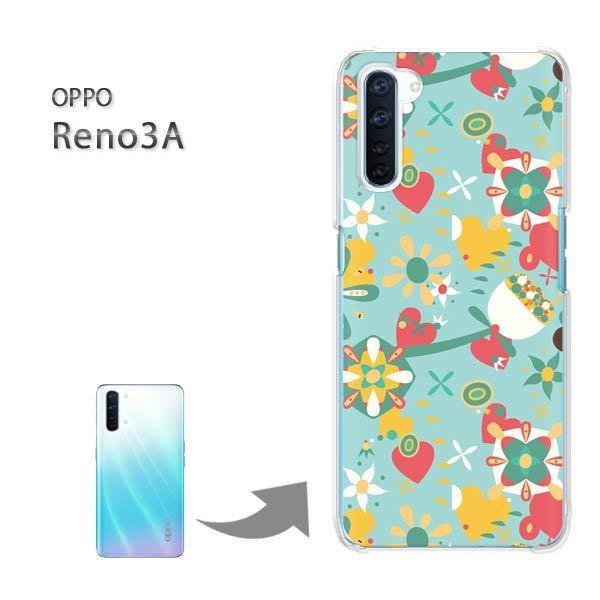 OPPO Reno3A �I�b�| ���m3A �n�[�h�P�[�X �f�U�C�� �n�[�g�t�����[055/reno3a-PM055