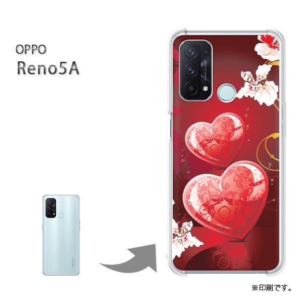 ���� OPPO Reno5A �J�o�[ �n�[�h�P�[�X �f�U�C�� �n�[�g�E�L���L��(��)/reno5a-pc-new0603